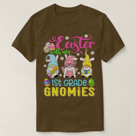 T-shirt Pâques Avec Mes Gnomes De 1ère Année Enseignant Dr (Design devant)