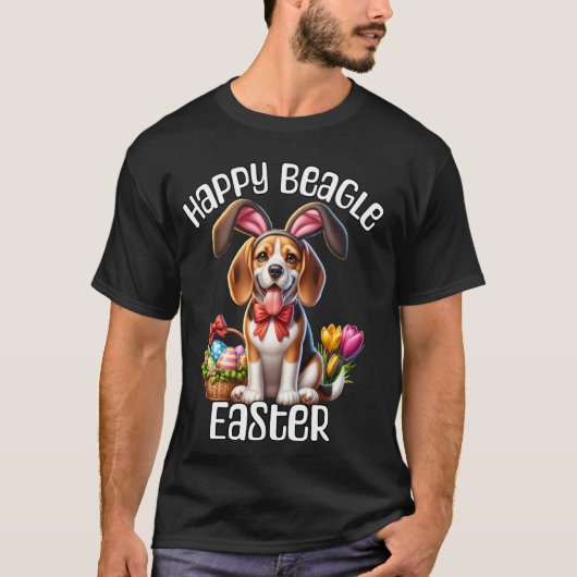 T-shirt Pâques Beagle Joyeuses Pâques Beagle (Devant)