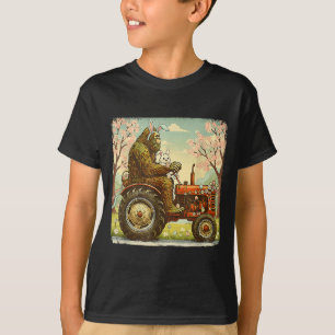 T-shirt Pâques bigfoot lapin tracteur drôle printemps