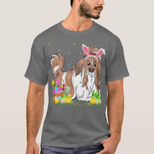 T-shirt Pâques Chih Tzu Chien Chasse Oeuf Bunny Chih Tzu E