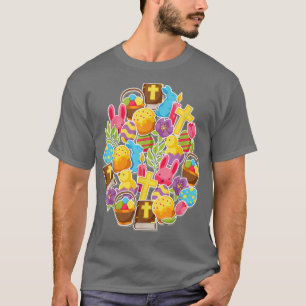 T-shirt Pâques Christian Jésus Christ Bible Poules de pous