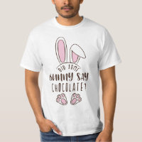 Pâques Est-Ce Qu'Un Lapin Dit Chocolat Pun Mignonn
