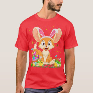 T-shirt Pâques Fennec Fox Bunny Oeuf chasse Fennec Fox Eas