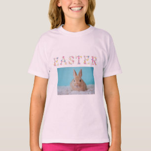 T-shirt Pâques Florales Avec Lapin