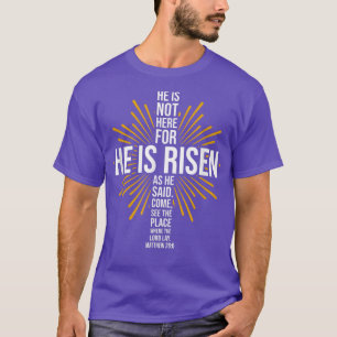 T-shirt Pâques Il est ressuscité Jésus Croix foi chrétienn