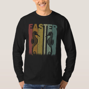 T-shirt Pâques Jour de mer Rétro Graphisme amusant Pâques