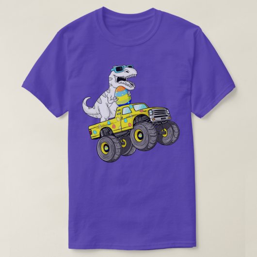 T-shirt Pâques Jour T Rex Dino Monter Un Monster Camion Ga (Design devant)