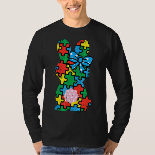 T-shirt Pâques lapin lapin Puzzle Sensibilisations sur l'a