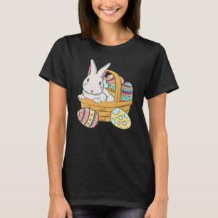 T-shirt Pâques Lapin Panier Oeufs Rabbit Fête de Pâques Fe