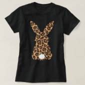 T-shirt Pâques Leopard Lapin Lapin Palmier Dimanche Filles (Design devant)