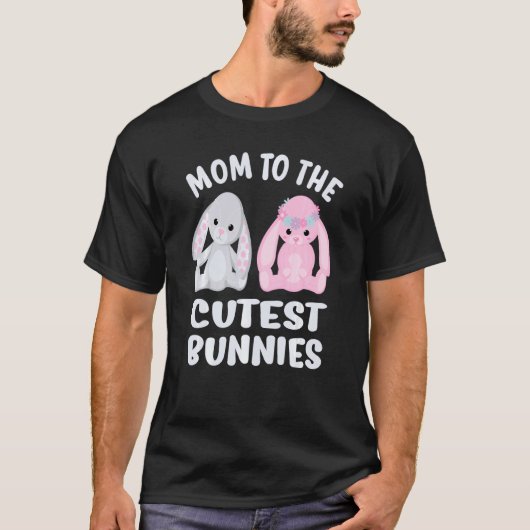 T-shirt Pâques Mère Fête Bunny Oreilles Maman À La Cutest  (Devant)
