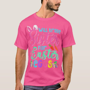 T-shirt Pâques mignon vintage frère échangera sœur Est