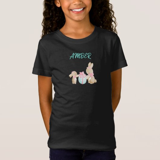 T-shirt PÂQUES "MOMMY AND BABY BUNNY" (Devant)