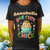 T-Shirt Pâques poussin jaune Peep dans Oeuf avec Coeurs