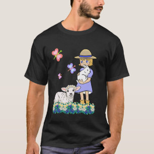 T-shirt Pâques Printemps Enfants Enfant Lapin Mouton Pâque