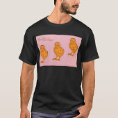 T-shirt Pâques Salutations Chicks rose (Devant)