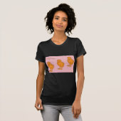 T-shirt Pâques Salutations Chicks rose (Devant entier)