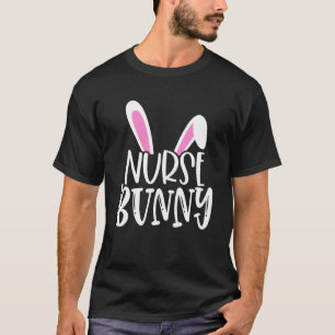 T-shirt Pâques Scrubs Er Nicu Picu Cna L&d Nurse Bunny Eas