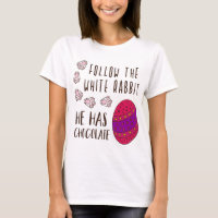 Pâques Suivre Le Lapin Blanc Drôle Citation Mignon