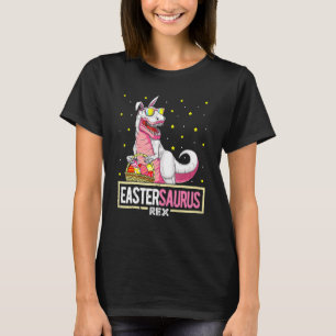 T-shirt Pâques Trex Pour Enfants Dinosaure Bunny Saurus Pâ