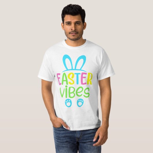 T-shirt Pâques Vibes Pastel (Devant entier)
