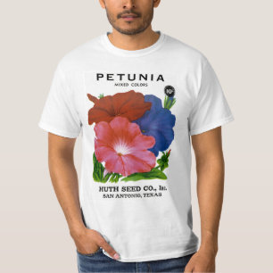 T-shirt Paquet vintage de graine de pétunia