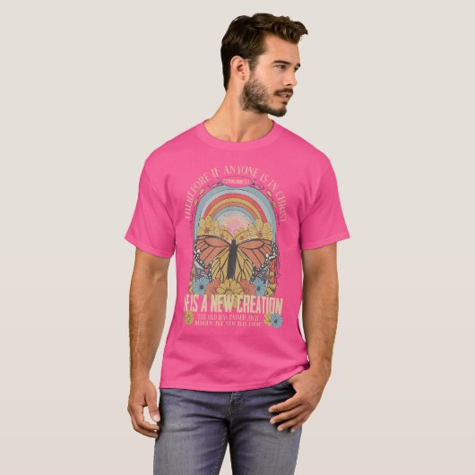 T-shirt Par Conséquent Si Quelqu'Un Est Dans Christ Boho C (Devant entier)