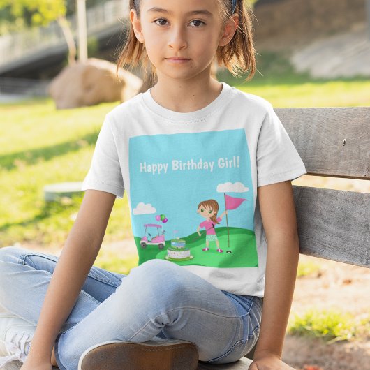 T-shirt Par-Tee Chibi Fille Anniversaire Golf Party