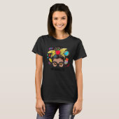 T-shirt Para Life Messy Bun Black Women Back To School 1 (Devant entier)