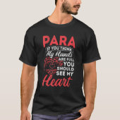T-shirt Para Mains Paraéducateur Plein Coeur Paraprofessio (Devant)