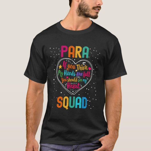 T-shirt PARA Squad Appreciation Week Back to School Heart (Devant)