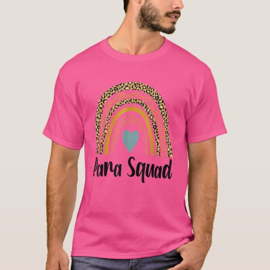 T-shirt Para Squad Rainbow Leopard Premier Jour De Thé D'É (Devant)