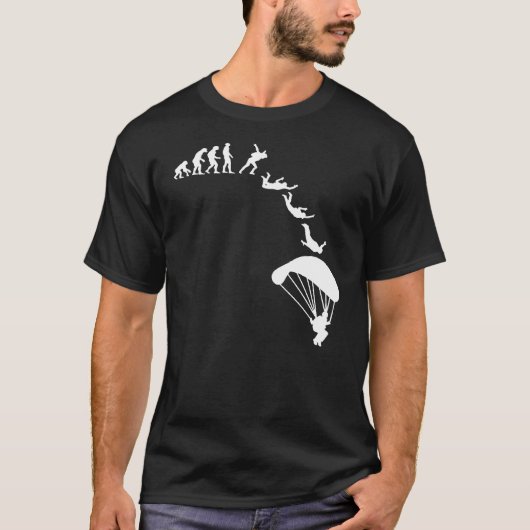 T-shirt Parachute de l'évolution de la plongée sous-marine (Devant)