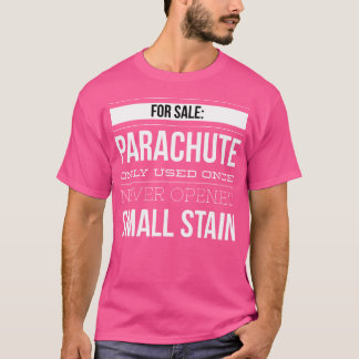 T-shirt Parachute Drôle Utilisé Uniquement Une Fois Jamais