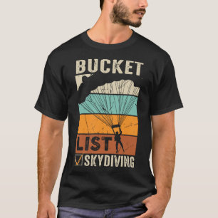 T-shirt Parachute Jump Skydiver Instructor Bucket Listes S