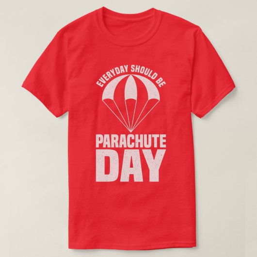 T-shirt Parachute Parfait Devis De Conception Quotidienne (Design devant)