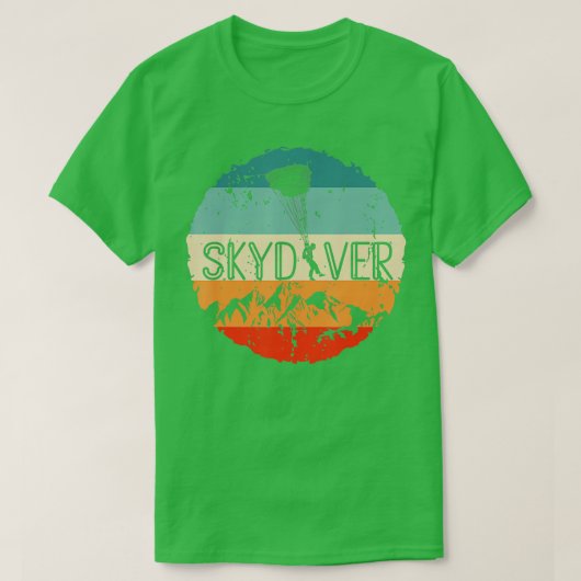 T-shirt Parachute Vintage Skydiver Retro Skydiver Skydivin (Design devant)