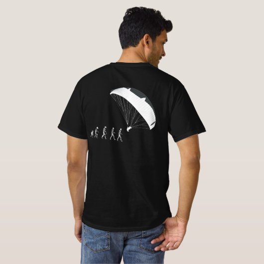 T-shirt Parachutes Parapente L'évolution (Dos entier)