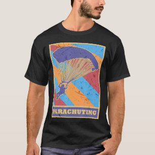 T-shirt Parachutisme Couleurs Rétro Vintage Parachutiste S