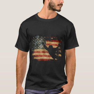 T-shirt Parachutisme en Chute Libre Drapeau Américain Patr