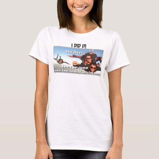 T-shirt parachutisme-logo, JE L'AI FAIT ! (Devant)