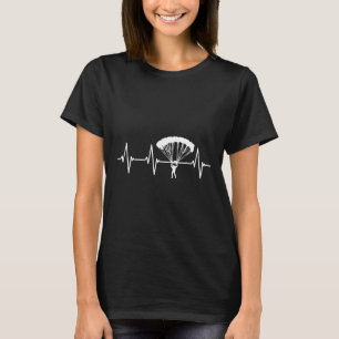 T-shirt Parachutisme Skydiving Skydiver Rythme Cardiaque V