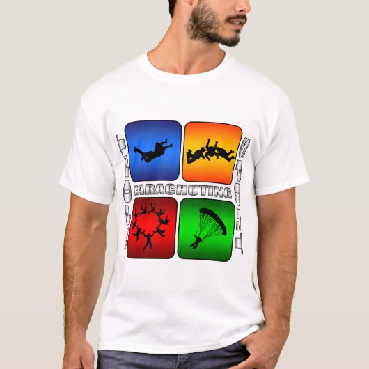 T-shirt Parachutisme spectaculaire (Devant)