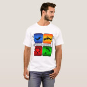 T-shirt Parachutisme spectaculaire (Devant entier)