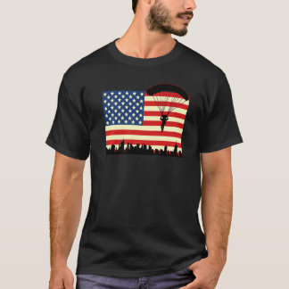 T-shirt Parachutiste Américain Parachutisme Saut en Parach