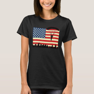 T-shirt Parachutiste Américain Parachutiste Saut en parac