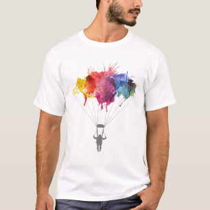 T-shirt Parachutiste, parachute. Sport de parachutisme.