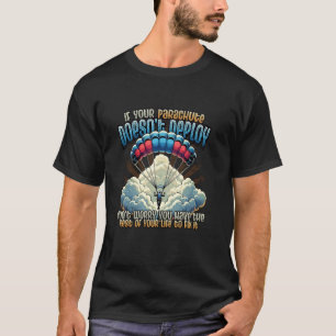 T-shirt Parachutiste sautant de parachute de skydiving drô
