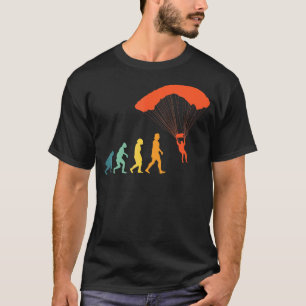T-shirt Parachutistes drôles Évolution Rétro Parachute Sky