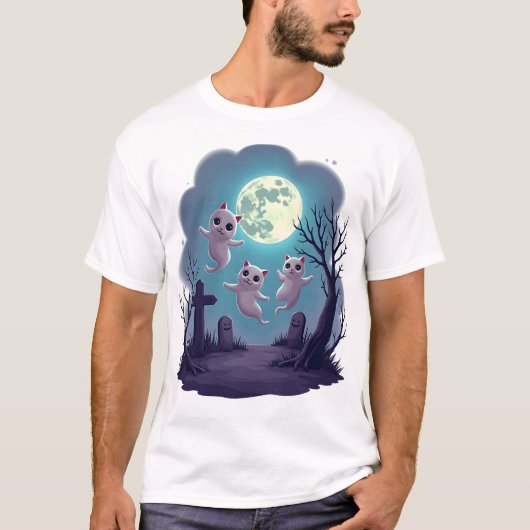 T-shirt Parade de chat fantôme (Devant)